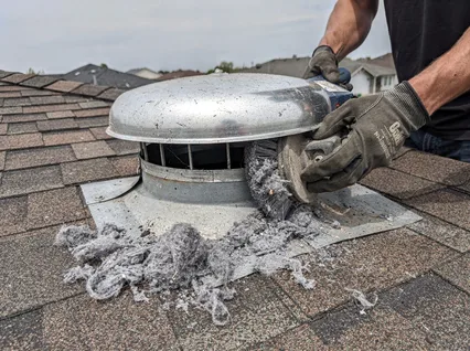 Cleaning Dryer Vent On Roof in Ansonia
